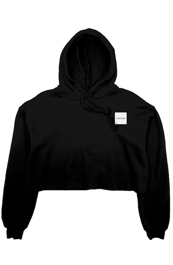 portber crop fleece hoodie