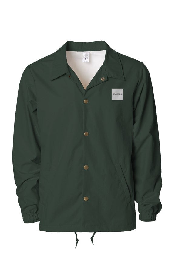 portber Water Resistant Windbreaker Coaches Jacket