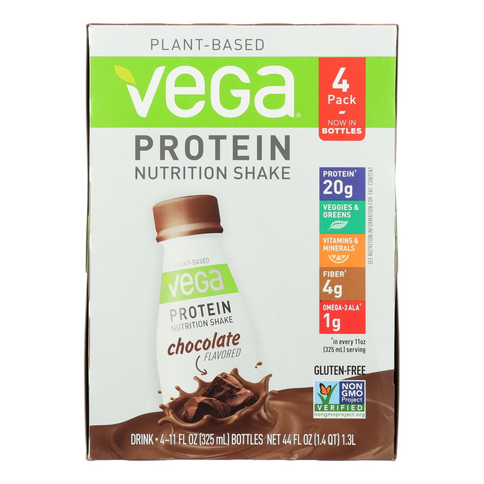 Vega Protein Nutrition Shake, Chocolate - Case Of 3 - 4-11 Fz