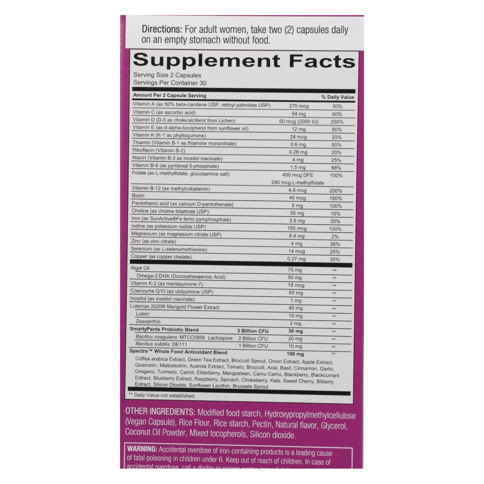 Smartypants - Womens Multi-vitamin Phd - 60 Ct.