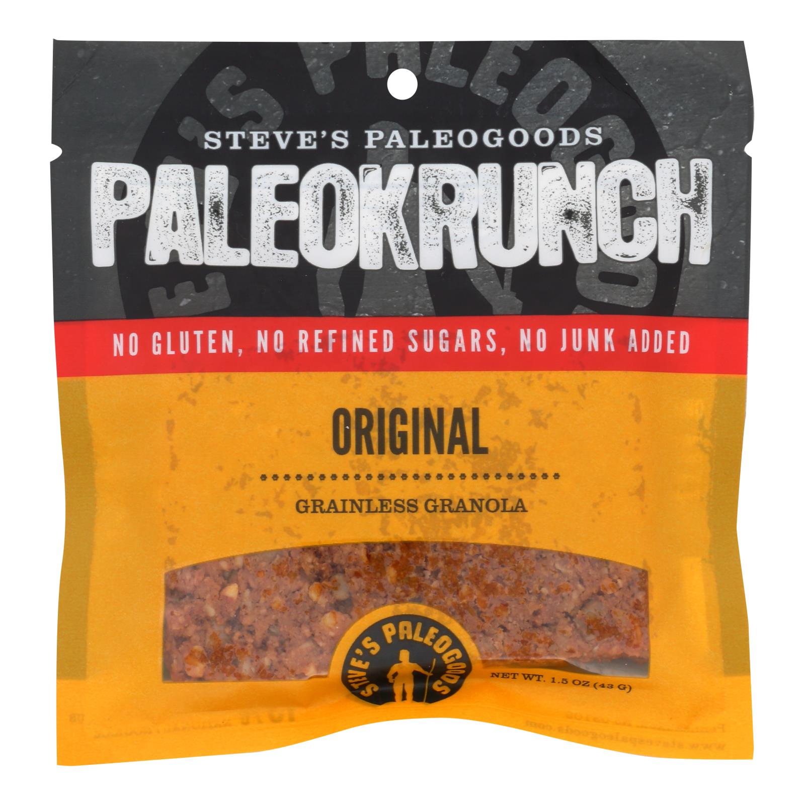 Steves Paleogoods Paleo Granola Bar Original Paleokrunch  - Case Of 12 - 1.5 Oz