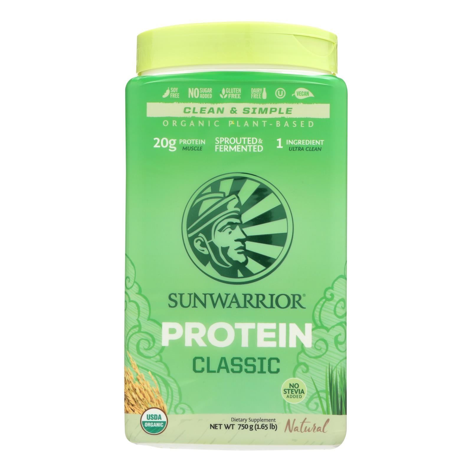 Sunwarrior - Protein Organic Clasc Natural - 750 Grm