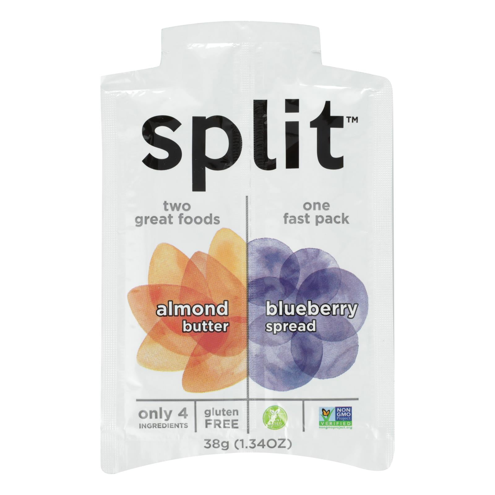 Split Nutrition - Almond Butter & Wld Blbry - Case Of 10 - 1.34 Oz