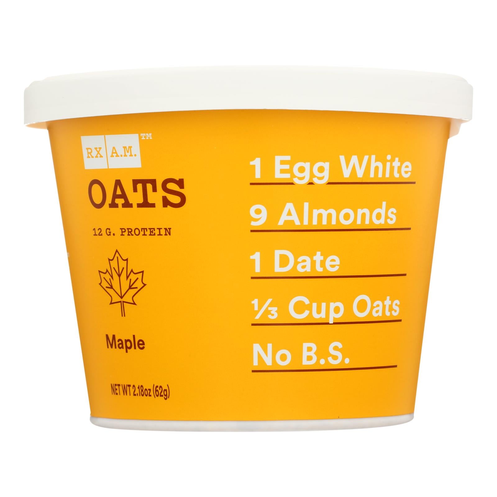Rxbar - Rx A.m. Oats Maple - Case Of 12 - 2.18 Oz