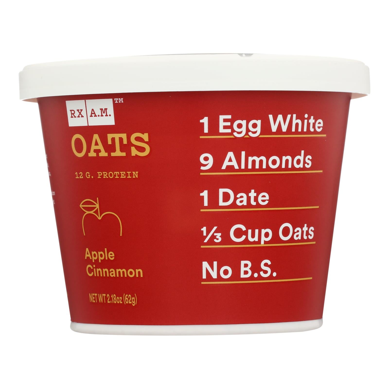 Rxbar - Rx A.m. Oats Apple Cinnamon - Case Of 12 - 2.18 Oz