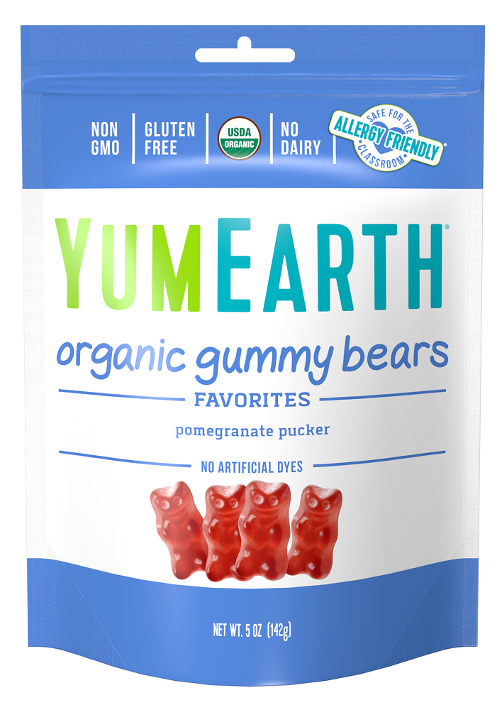 Yumearth: Pomegranate Gummy Bears + Yum, 5 Oz