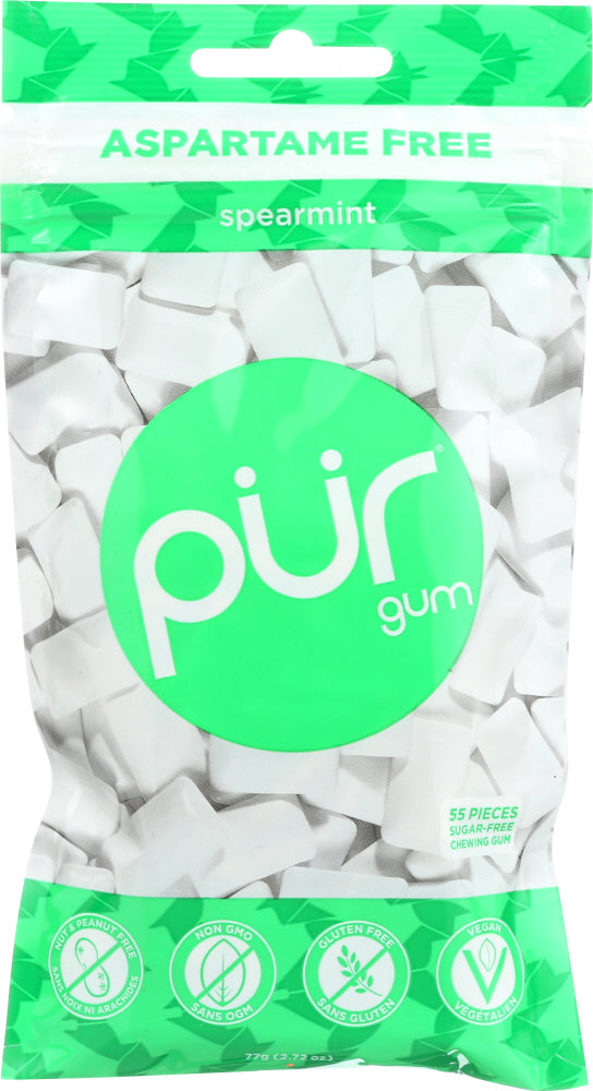 Pur: Spearmint Chewing Gum, 2.72 Oz