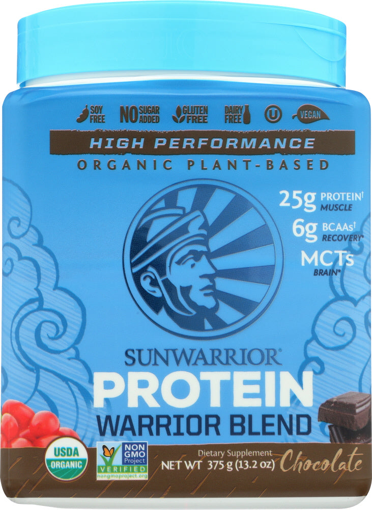 Sunwarrior: Chocolate Protein Powder, 375 Gm