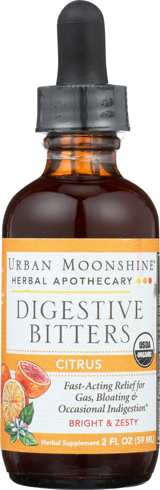 Urban Moonshine: Organic Citrus Digestive Bitters Dropper, 2 Fl Oz