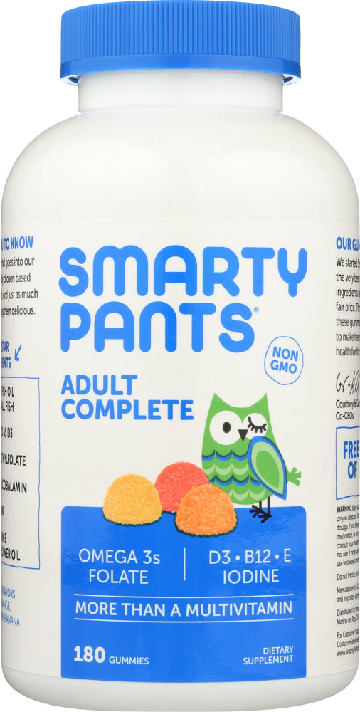 Smartypants: Adult Complete Gummies With Multivitamin + Omega 3 + Vitamin D, 180 Gummies
