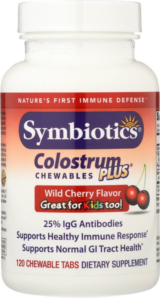 Symbiotics: Colostrum Plus Chewables Wild Cherry, 120 Pc