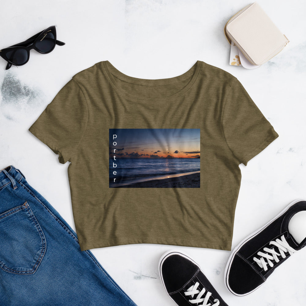 Women’s Crop Sunset Tee