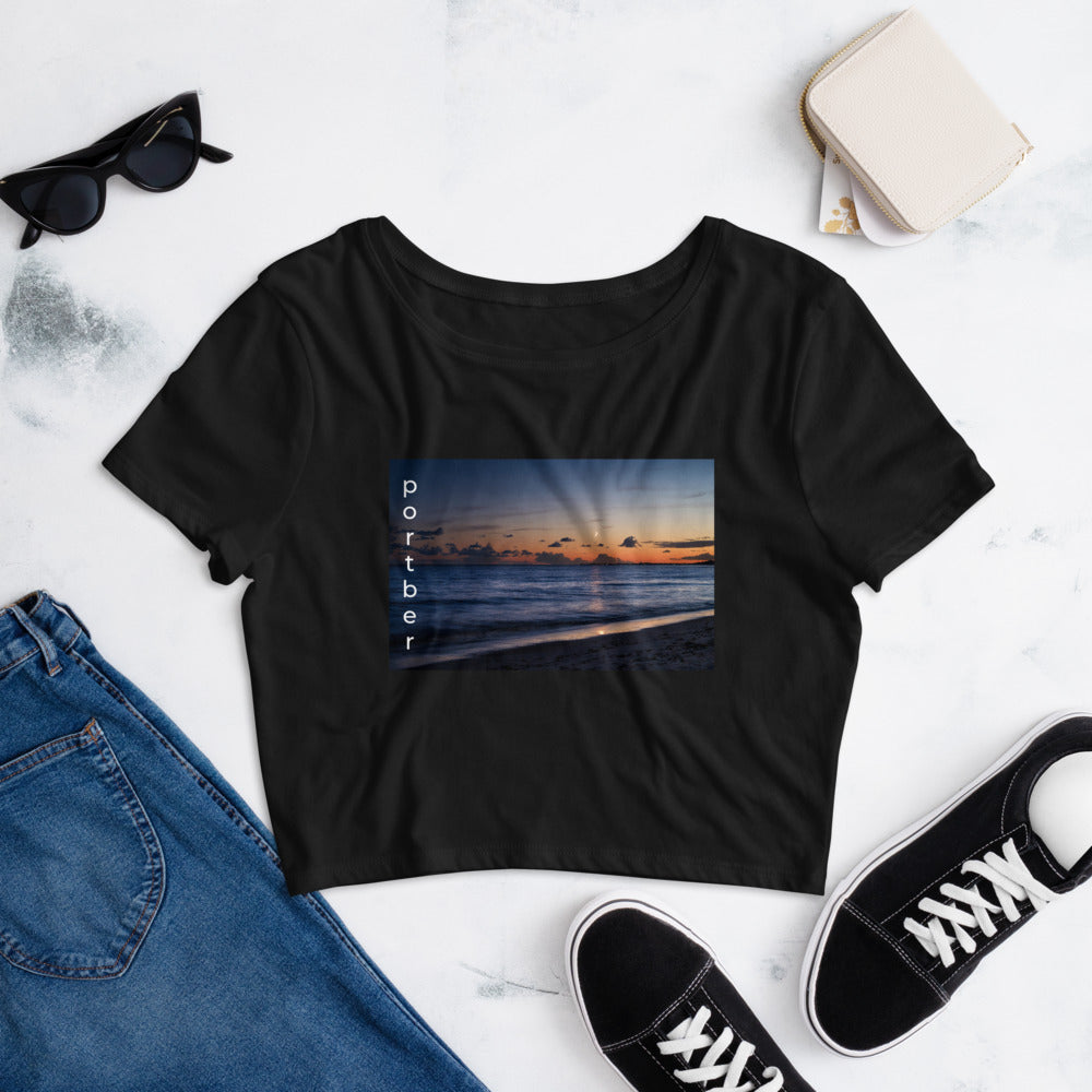 Women’s Crop Sunset Tee