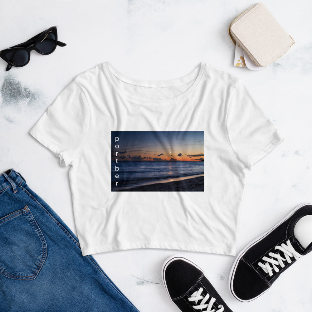 Women’s Crop Sunset Tee